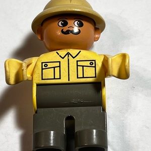 LEGO Duplo Safari 2.5” Gray pants mustache
